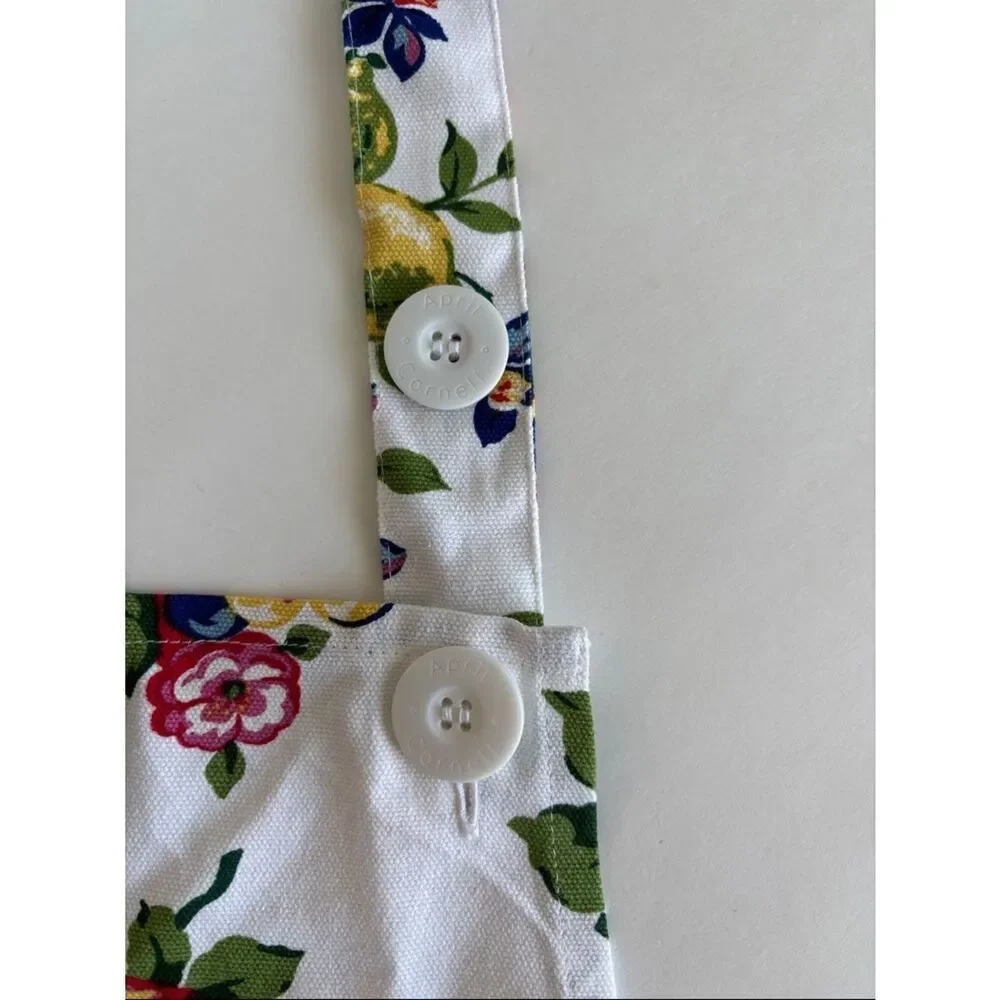 NWT April Cornell Full Apron Fruit Floral Print 100% Cotton
